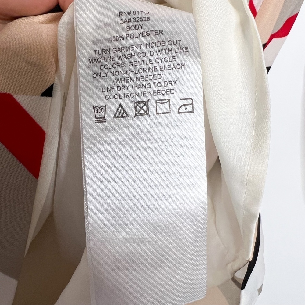 Armani Exchange Dress Striped Belted Shift Dress - Picture 6 of 7